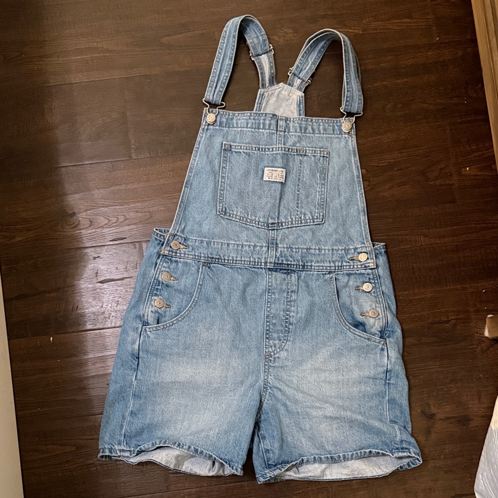 Levis Denim Short Overalls